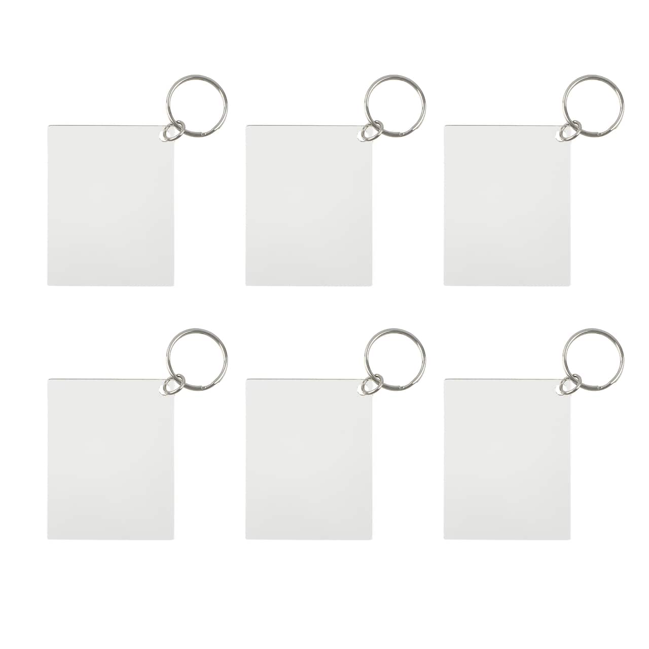 2.5" Rectangle Acrylic Keychains, 6ct. by Make Market®